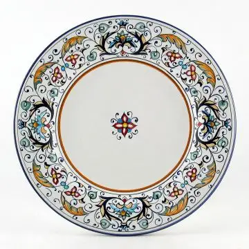 Rinascimento Italian salad & dessert plate handmade by Fima in Deruta