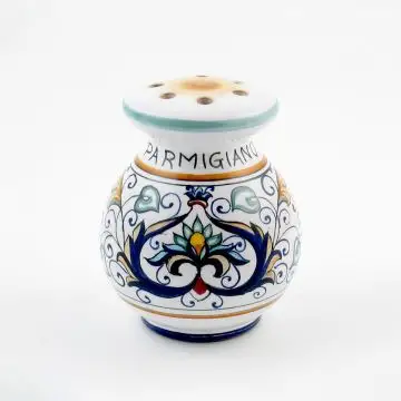 Rinascimento Italian parmesan & spice shaker handmade by Fima in Deruta