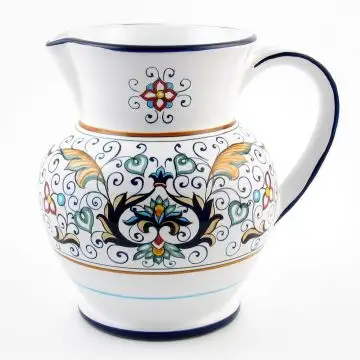 Rinascimento Italian pitcher handmade by Fima in Deruta