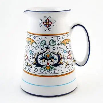 Rinascimento Italian american pitcher handmade by Fima in Deruta
