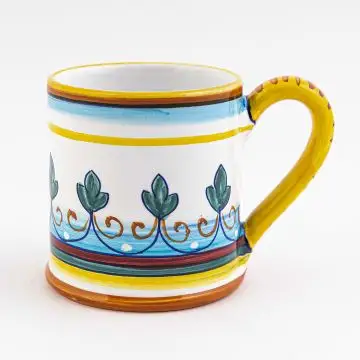 Italian mug from the Geometrico S6 Collection handmade by Eugenio Ricciarelli - Deruta, Rapallo, Amalfi