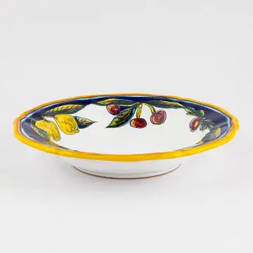 Italian pasta & soup plate from the Geometrico S9 Collection handmade by Eugenio Ricciarelli - Deruta, Rapallo, Amalfi