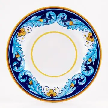 Italian dinner plate from the Geometrico S11 Collection handmade by Eugenio Ricciarelli - Deruta, Rapallo, Amalfi