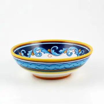 Italian pasta & soup bowl from the Geometrico S12 Collection handmade by Eugenio Ricciarelli - Deruta, Rapallo, Amalfi