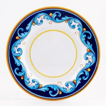 Italian dinner plate from the Geometrico S12 Collection handmade by Eugenio Ricciarelli - Deruta, Rapallo, Amalfi
