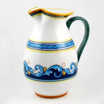 Italian pitcher from the Geometrico S12 Collection handmade by Eugenio Ricciarelli - Deruta, Rapallo, Amalfi