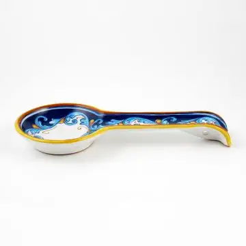 Italian spoon rest from the Geometrico S12 Collection handmade by Eugenio Ricciarelli - Deruta, Rapallo, Amalfi