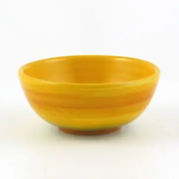 Italian cereal bowl from the Sushi Giallo Collection handmade by D&G Design in Deruta