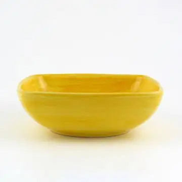 Italian pasta & soup bowl from the Sushi Giallo Collection handmade by D&G Design in Deruta
