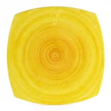 Italian charger plate from the Sushi Giallo Collection handmade by D&G Design in Deruta