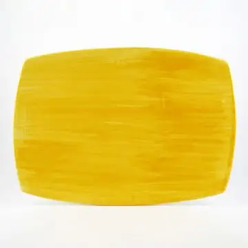 Italian rectangular platter from the Sushi Giallo Collection handmade by D&G Design in Deruta