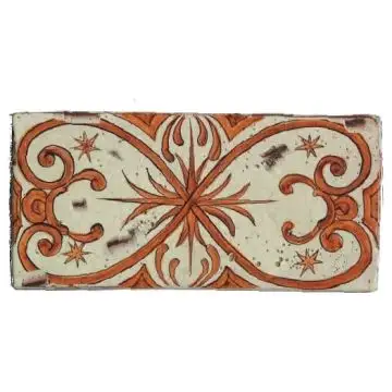 Hand-painted Deruta tile sn by Antica Deruta, Italy. The tile is entirely handcrafted.