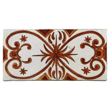 Hand-painted Deruta tile sn by Antica Deruta, Italy. The tile is entirely handcrafted.