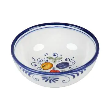 Deruta dip bowl from the Toscana Blu collection, handmade by Antica Deruta - Italy