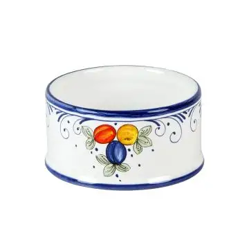 Deruta bottle coaster from the Toscana Blu collection, handmade by Antica Deruta - Italy