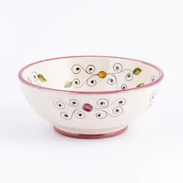 Tulipano Classico violet-s Italian cereal bowl handmade by Ceramiche Andrilia in Deruta - main image