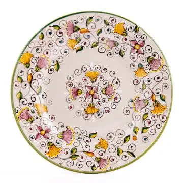Tulipano Classico Italian salad & dessert plate handmade by Ceramiche Andrilia in Deruta - main image