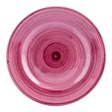 Tulipano Classico violet Italian salad & dessert plate handmade by Ceramiche Andrilia in Deruta - main image