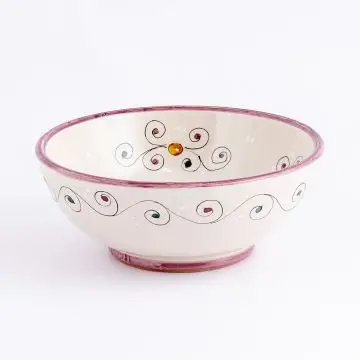 Tulipano Semplice violet Italian cereal bowl handmade by Ceramiche Andrilia in Deruta - main image