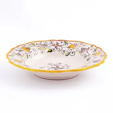 Tulipano Semplice Italian pasta & soup plate handmade by Ceramiche Andrilia in Deruta - main image