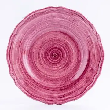 Tulipano Semplice violet Italian salad & dessert plate handmade by Ceramiche Andrilia in Deruta - main image