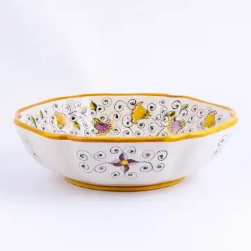 Tulipano Semplice Italian serving bowl handmade by Ceramiche Andrilia in Deruta - main image
