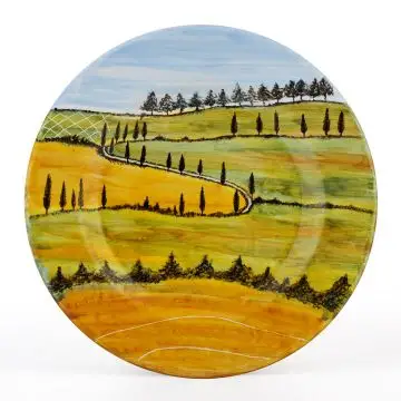 Italian dinner plate from the Umbria Collection handmade by D&G Design in Deruta