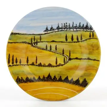 Italian salad & dessert plate from the Umbria Collection handmade by D&G Design in Deruta