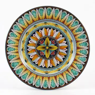 Vario F1 Italian dinner plate handmade by Fima in Deruta