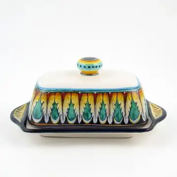 Vario F1 Italian butter dish handmade by Fima in Deruta