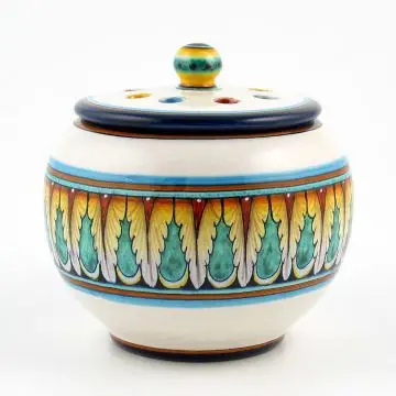 Vario F1 Italian garlic jar handmade by Fima in Deruta