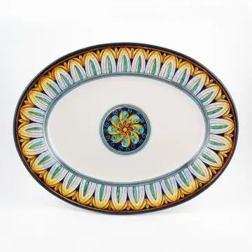 Vario F2 Italian oval platter handmade by Fima in Deruta