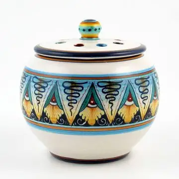 Vario F3 Italian garlic jar handmade by Fima in Deruta