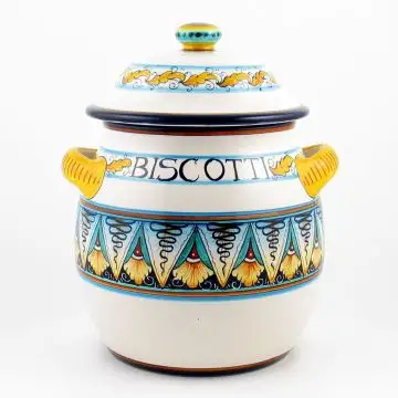 Vario F3 Italian cookie jar handmade by Fima in Deruta