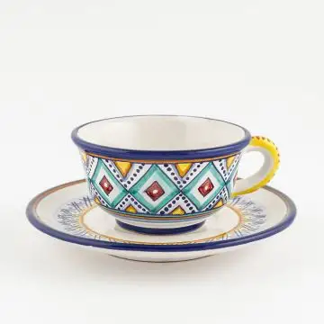 Cups & Saucers Finely Handmade By Italian Artisans - thatsArte.com