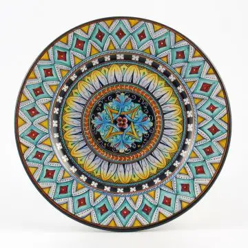 Vario F4 Italian round platter handmade by Fima in Deruta
