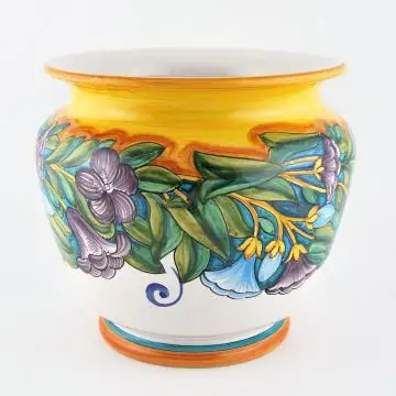 Italian planter Lilium 2 handmade by Francesca Niccacci in Deruta