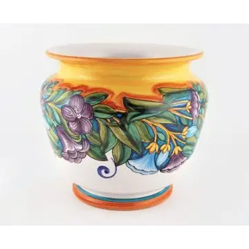 Italian planter Lilium 2 handmade by Francesca Niccacci in Deruta