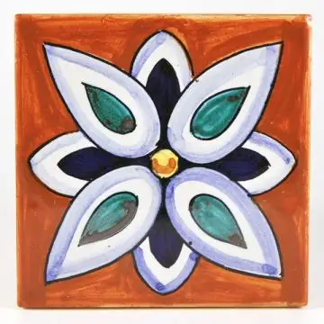 Italian tile VD11 handmade by Francesca Niccacci in Deruta