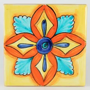 Italian tile VD15 handmade by Francesca Niccacci in Deruta