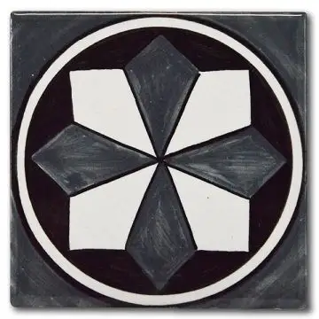 Italian tile VD47 handmade by Francesca Niccacci in Deruta