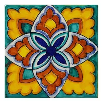 Italian tile VD60 handmade by Francesca Niccacci in Deruta