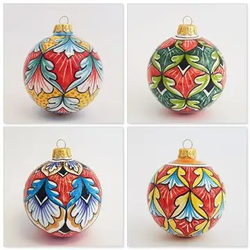 Christmas Ornaments Baubles Hand-painted in Italy | thatsArte.com