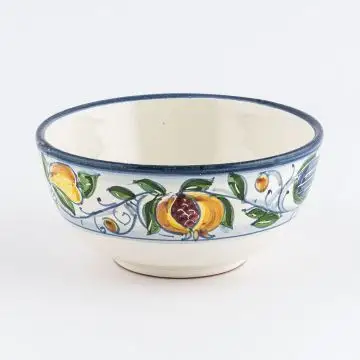 Italian cereal bowl from the Venezia collection handmade by Ceramiche Rampini in Gubbio, Italy