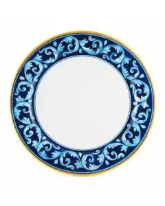 Italian round platter from the Geometrico 6D Collection handmade by D&G Design - Deruta, Rapallo, Amalfi
