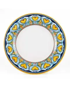 Italian round platter from the Geometrico 8D Collection handmade by D&G Design - Deruta, Rapallo, Amalfi