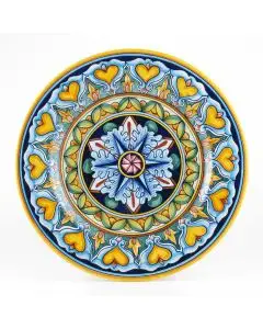 Italian round platter from the Geometrico 8D Collection handmade by D&G Design - Deruta, Rapallo, Amalfi