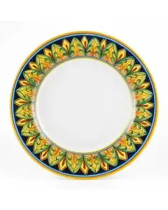 Italian round platter from the Geometrico 9D Collection handmade by D&G Design - Deruta, Rapallo, Amalfi