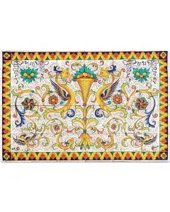 Deruta Raffaellesco tile panel handmade by Antica Deruta - Italy