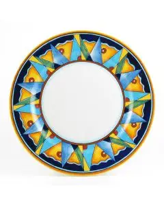 Italian round platter from the Geometrico 10D Collection handmade by D&G Design - Deruta, Rapallo, Amalfi